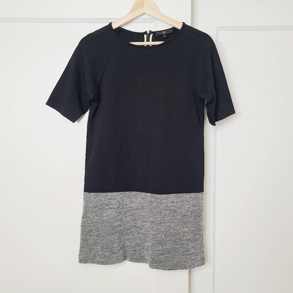 Tibi Knit Color Block Virgin Wool Mini Dress - Picture 4 of 5
